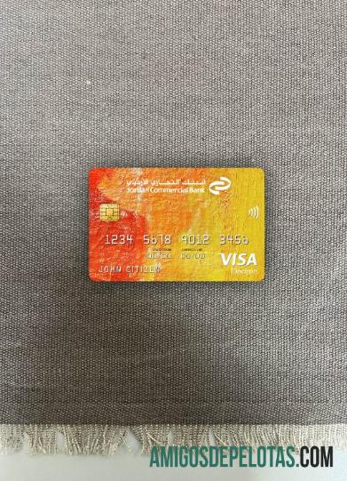 Banco Comercial da Jordânia JCB Bank Visa Electron Card Photolook Front amostra